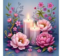 Huacan Diamond Painting pour Adultes Kits Paysage Diamant Paintings Kit Rond Drill Complet Diamants Peinture pour Décoration Intérieur Taille de la Toile 30x30cm (Paysage 12)