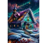 Huacan Diamond Painting pour Adultes Kits Paysage Diamant Paintings Kit Rond Drill Complet La Maison Diamants Peinture pour Décoration Intérieur Taille de la Toile 30x40cm