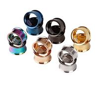 Huacan Ecarteur Oreilles 6mm à 20mm 12 pcs Ensemble Coloré En Acier Inoxydable Tunnels MIX Bouchons D'oreille Double Évasé Plug Jauges Extenseur pour Femme Hommes
