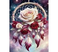 Huacan Kit Point de Croix Pré - Imprimé Machines à Coudre Modèle Tissu de Grille 11CT DIY Kits de Broderie D'art Faites à La Main pour Adultes Débutants 40 x 40 CM