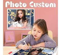 Huacan Peinture au diamant personnalisee Photo Custom 5D Broderie Diamant Peinture Kit Arts Mur Décor Painting, 80x100cm