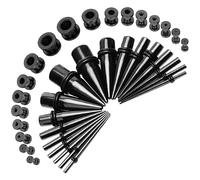 Huacan Stretcher Oreille 36 Pièces Kit 1,6 mm à 10 mm Ear Stretching Boucles d'oreille Bouchons Ecarteur Tunnels Extenseur en Acier Inoxydable