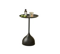 Huacan Table basse en métal moderne minimaliste, buffet rond, petit bureau d'angle, 40 cm, noir