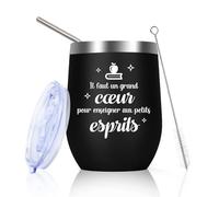 Huaceary Mug Isotherme Maitresse D'école Cadeau Maitresse D'école Fin D'année Cadeau Atsem Maternelle Cadeaux Merci Maitresses Cadeaux Maitre Maîtresse Fin D'année Scolaire Retraite Merci Aesh Atsem