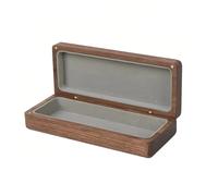 Huacuesy Étui à lunettes en bois de noyer noir avec coque rigide, fermeture magnétique, étui à lunettes portable pour homme et femme, noir/noyer, taille unique