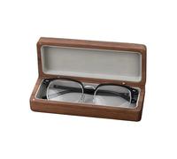 Huacuesy Étui à lunettes en bois de noyer noir avec coque rigide, fermeture magnétique, étui à lunettes portable pour homme et femme, noir/noyer, taille unique