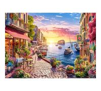 HUADADA Casse-tête pour adultes - 1000 puzzles pour adultes - Jeu de puzzle familial - Cadeaux d'anniversaire - Défi de haute difficulté - Scène charmante de rues