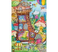 HUADADA Puzzle de 100 pièces, puzzle de 100 pièces, pour enfants, classique, interactif, cadeau interactif, idée cadeau, chaussures (sans zones arrière divisées)