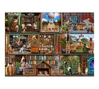 HUADADA Puzzle de 500 pièces avec histoires de chien (sans panneau arrière)