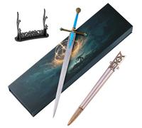 Huadafun Elden Ring Épée du Chevalier Carian Modèle de Collection Soulslike avec Support, Décoration de Bureau Gaming, Ornement de Collection pour Fans & Cadeau pour Joueurs