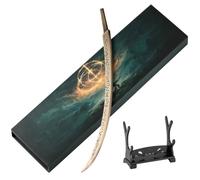 Huadafun Elden Ring Main de Malenia - Réplique d'Épée Katana en Métal 30 cm avec Support, Modèle de Collection pour Décoration de Bureau, Cadeau pour Fans & Joueurs