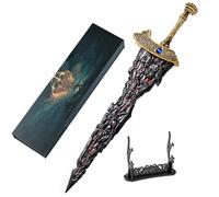 Huadafun Elden Ring Maliketh Lame Noire Réplique - Pièce de Collection Tout Métal avec Support pour Décoration de Bureau & Fans de Cosplay