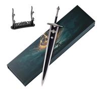 Huadafun Épée de la Solitude Elden Ring Réplique Collectionneur - Métal 30 cm avec Support, Décoration Bureau Gamer, Accessoire et Cadeau pour Fans