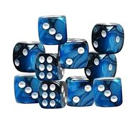 HuadaXtai 10 Pièces Dés à Ensemble Dés Jeu en Acrylique Outils de Table Lot Solide Adaptés aux Groupes de Jeux Ateliers Éducatifs Animations