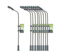 HuadaXtai 10 Pièces Train Lampadaires Miniature LED Lampadaires Modèle Chemin de Fer Éclairage Rue Jardin Miniature Accessoire Décoratif Construction Convient