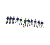 HuadaXtai 11 pièces de football miniature figure du diorama figures de personnages minuscules modèles, Joueur Bleu