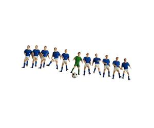 HuadaXtai 11 pièces de football miniature figure du diorama figures de personnages minuscules modèles, Joueur Bleu