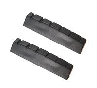 HuadaXtai 2 Pièces Sillet de Guitare Acoustique Accessoire Remplacement Six Cordes Instrument Bois Nut Compact Plastique Adapté Guitares Gaucher Pratique