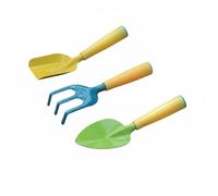 HuadaXtai 3 Pièces Pelle de Jardin pour Enfants Truelle Bêche Râteau Outils Polyvalents pour Creuser Ratisser Construire Sécurité Bords Arrondis Convient à, Prince 3PCS