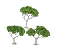 HuadaXtai 3x Arbres miniatures Chemin de fer Paysage vert Arbre Paysage Arbres Train Chemin de fer Disposition Mini Paysage Arbre pour la décoration de jardin, Arbre à Feuilles Larges