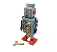 HuadaXtai 3x Jouet En Fer Blanc à Remonter, Robot de Marche, Jouet Mécanique à Collectionner, Cadeau D'anniversaire