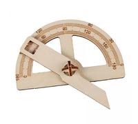 HuadaXtai 3x Règle D'angle Faite à La Main, Rapporteur D'angle En Bois, Apprentissage Des Mathématiques, Kits de Sciences Physiques