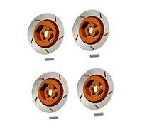 HuadaXtai 4 Disques de Frein pour Voiture RC, Moyeu Hexagonal, Décoration, Usinés CNC avec Précision, Détails Réalistes, Adaptés Aux Modèles Réduits de Voitures, or