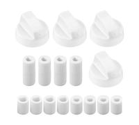 HuadaXtai 4 Pièces Boutons de Table de Cuisson à Boutons de Commande Plaque Boutons de Remplacement Manette Brûleur Accessoires Four Matériau PP Léger C, Blanc