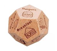 HuadaXtai 4x Dés de Décision Alimentaire En Bois, Dés de Nuit, Cadeaux de Saint-valentin pour Lui et Elle, Dés de Décision de Dîner pour Couple