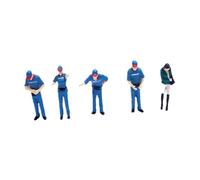 HuadaXtai 5x Figurine Miniature Échelle 1/64 Ornement Miniature Accessoires de Film Décor de Paysage Modèle Figurines Disposition Décoration pour Bureau, Ensemble Bleu