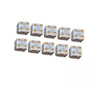 HuadaXtai 6x Lot de 10 Dés à Jouets Opaques pour Jeu de Société D'enseignement Des Mathématiques RPG, Blanc