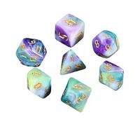 HuadaXtai 6x7 Pièces D4-d20 Dés Multifaces, Jeu de Dés Polyédriques, Dés Acryliques pour Jeux de Cartes, Jeux de Rôle, Enseignement Des Maths, RPG