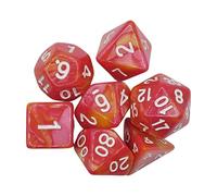 HuadaXtai 7 Pièces Dés Polyédriques Ensemble de Dés Polyèdre Accessoires de Table Jeux de Plateau Matériel Acrylique Numéros Faciles à Lire Convient pour
