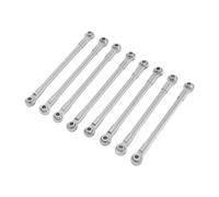HuadaXtai 8 Pièces Tirants de Fixation Biellettes de Servo Tiges de Traction Ensemble de Liaison En Métal avec Une Conception Légère Convient pour Les Voitures, Argent