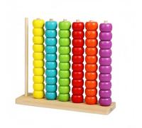 HuadaXtai Abacus Éducatif Enfant Jeu Compteur Perles Bois Activité Comptage Reconnaissance Couleur Apprentissage Manipulation Convient aux Enfants Salle de Classe Maison Maternelle, Moyenne