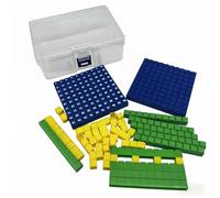 HuadaXtai Aide Arithmétique Enfant Ensemble Éducatif Supports Blocs Base Dix Plastique pour Nombres Addition Soustraction Manipulation Complément Apprentissage, Emboîtable 62 Pcs