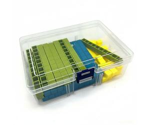 HuadaXtai Aide Arithmétique Enfant Ensemble Éducatif Supports Blocs Base Dix Plastique pour Nombres Addition Soustraction Manipulation Complément Apprentissage, Non-connectable 62-Pièces