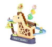 HuadaXtai Animaux Grimpant Aux Escaliers, Toboggan, Circuit de Course électrique, Jouet pour Garçons et Filles, Cadeau Idéal pour Les Enfants de 3 à 6 Ans, 3 pièces Animaux