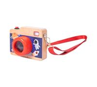 HuadaXtai Appareil Photo Miniature En Bois, Jouet D'imitation avec Déclencheur à, Objectif, Accessoire Sensoriel à Suspendre Autour Du Cou