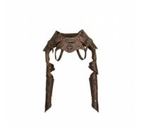 HuadaXtai Armure Steampunk Épaulières Plastron Brassards Cosplay en Similicuir avec Sangles Réglables Dos et Finition Usée Esthétique Rétro Détaillée Adaptée