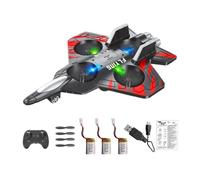 HuadaXtai Avion RC Enfant Jouet Télécommandé avec Lumière et Capteur En Mousse pour Cadeau Anniversaire Fête Enfants, Rouge