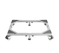 HuadaXtai Base de Réfrigérateur Réglable Chariot Support Piédestal Plateforme Mobile avec roulettes Silencieuses et Absorption des Chocs Acier Inoxydable, Couleur Originale De L Acier Inoxydable