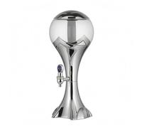 HuadaXtai Beer Dispenser Présentoir à Bière Fontaine à Boissons Distributeur de Breuvages Récipient Transparent Colonne Lumineuse Adapté pour Fêtes Service Collectif Repas, Silver, 1.5L