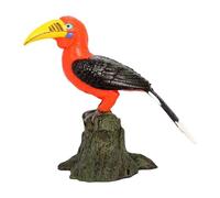 HuadaXtai Bird Model Figure Office Centorpiece Ornement de Bureau à Collectionner, Horaire Orange