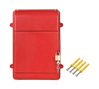 HuadaXtai Boîte Aux Lettres Murale avec Serrure, Boîte à Suggestions, Organisateur Multifonction, 13,5 X 10 X 4 Pouces, Boîte à Dons pour La Maison et Le Bureau, ROUGE