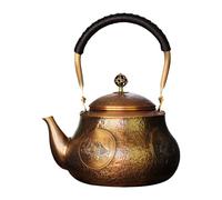 HuadaXtai Bouilloire En Cuivre Pur, Distributeur D'eau 1500 Ml, Accessoire pour Le Thé, Théière, Eau Chaude