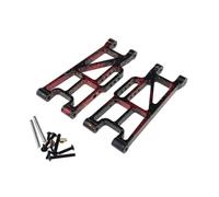 HuadaXtai Bras de Véhicule Bras de Commande Arrière Inférieur Pièce RC Métal Résistant Structure Ajourée avec Accessoires de Montage Adapté pour Réparation Rapide et Course de Club, Rouge Camouflage