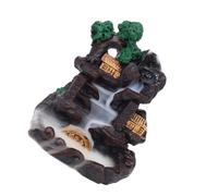 HuadaXtai Brûleur D'encens à Reflux En Forme de de Montagne, Ornement de Table, Porte-encens Multifonctionnel Fait à La Main pour La Méditation et, 9cmx6.5cmx11cm