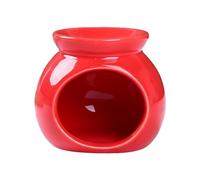 HuadaXtai Brûleur D'huile Essentielle En Céramique, Brûleur de Cire Parfumée, Encensoir, Réchauffeur D'huile, Brûleur D'huile pour Salle de Bain, Por, Rouge
