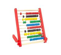 HuadaXtai Cadre à Compter à 10 Rangées, Jeu de Mathématiques Classique en Bois, Jouet éducatif pour Apprendre à Compter, Additionner et Soustraire, pour Garçons, Rouge